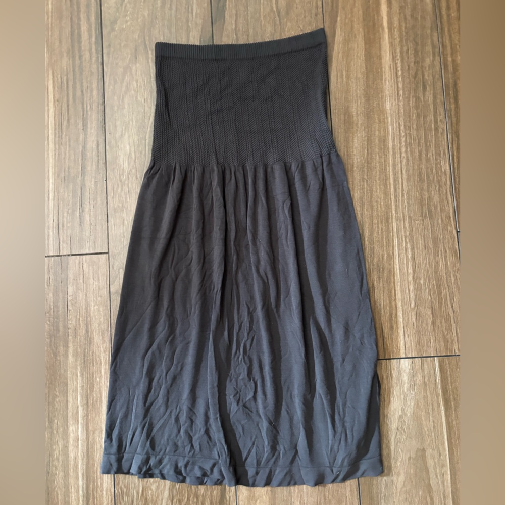 Gray Strapless Dress